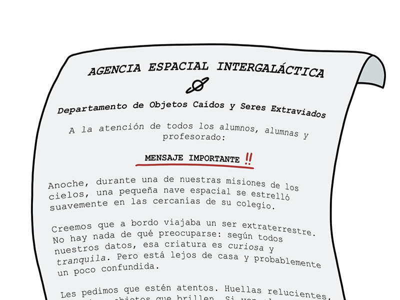 Ilustración 1 — Un amigo de otro planeta